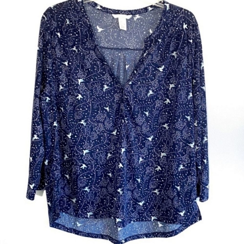 EC H&M LONG SLEEVE TOP WITH BIRDS ON IT SZ. XS